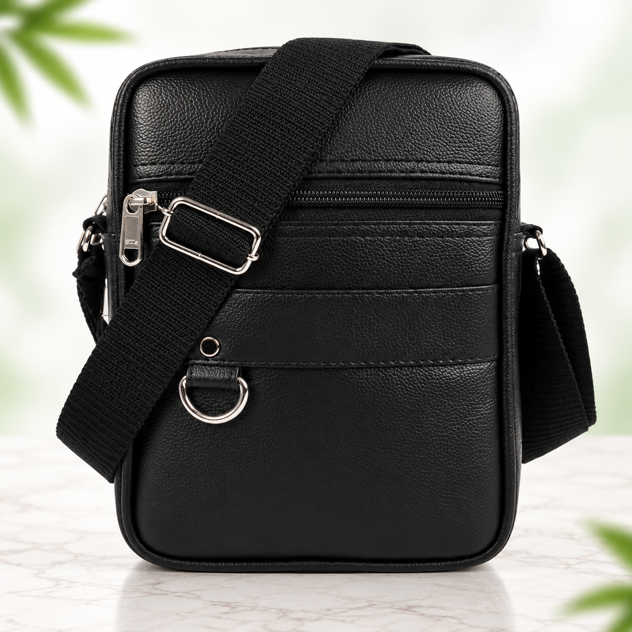 Urban Compact Leather Sling Bag
